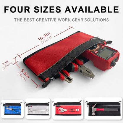 IRONLAND Small Tool Pouches with Zipper Premium Small Tool Bags Waterproof 1680D Pouch Bags for Men Multipurpose Storage Organizer Premium Heavy duty 4 Pack pencil bag - size: 4 Pack Combo