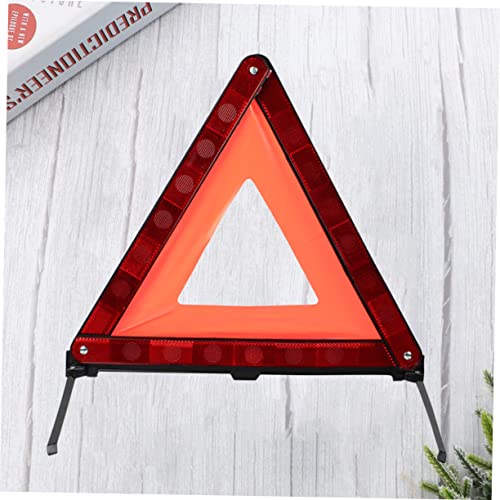 Roadside Emergency Warning Triangle Reflective Safety Sign for Vehicles Compact Design for Easy Storage Material with Weighted Base for Stability