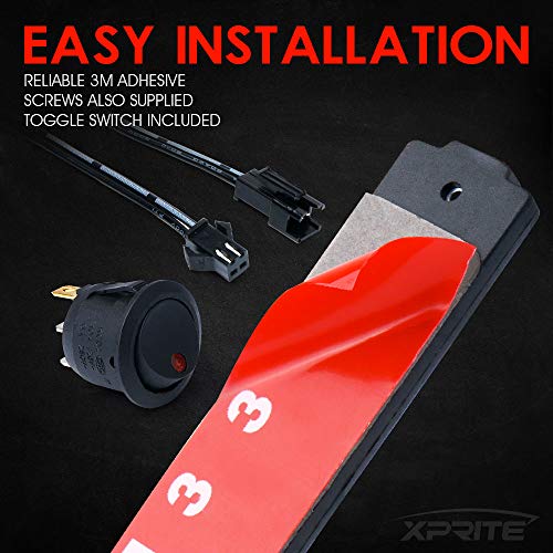 Xprite White Truck Pickup Bed Light Kit, 24 Led Cargo Rock Lighting Kits w/Switch for Van Off-Road Under Car, Side Marker, Foot Wells, Rail Lights - 8 PCS - color: White