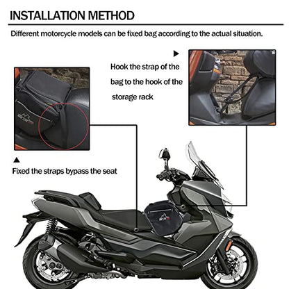 For BMW Aprilia Yamaha Honda KYMCO SYM Scooter Tank Shoulder Saddlebag Storage Bag Rider Luggage Glove Helmet Toolbag (Large) - size: Large