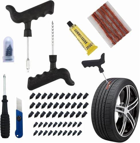 Tire Repair Nail Vacuum Tire Repair Kits Tire Screws Plug Fast Tool Self-Service Suitable for Car Motorcycle Jeep Tire Puncture Repair (50Pcs) - color: 50Pcs