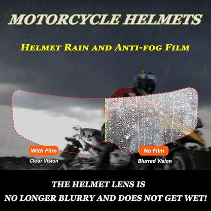 4Pcs Anti-Fog & Rain Helmet Visor Film for Shark Evo-GT, Clear Motorcycle & E-Bike Helmet Lens Protector, Water Resistant Scratch-Resistant Visor Sticker