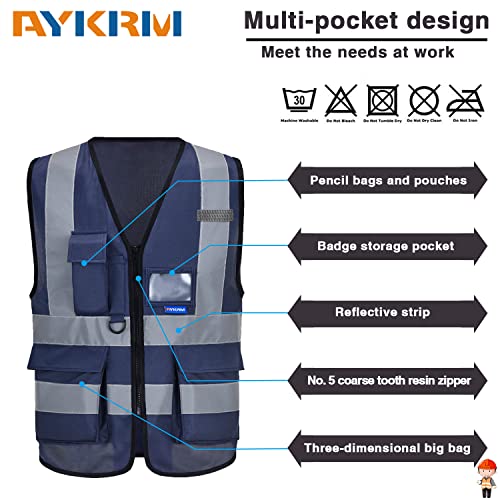 6XL 7XL 8XL navy amazon safety vest for man - color: Navy, size: 6X-Large