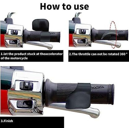 2Pcs Motorcycle Throttle Assist, Motorcycle Throttle Booster No More Tired Fingers Trying to Maintain The Speed On Long Rides