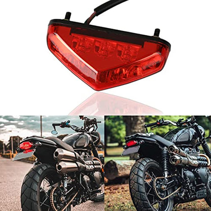 Motorcycle Led Brake Tail light License Plate Light 12V Universal Motorcycle Stop Running Lights for Quad ATV Dirt Bike Custom Chopper Street Bike - color: Red Len#2