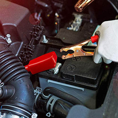 4 Pieces Battery Terminal Covers Battery Terminal Insulating Protector Positive and Negative Cable Covers in Red and Black for Boat Cars