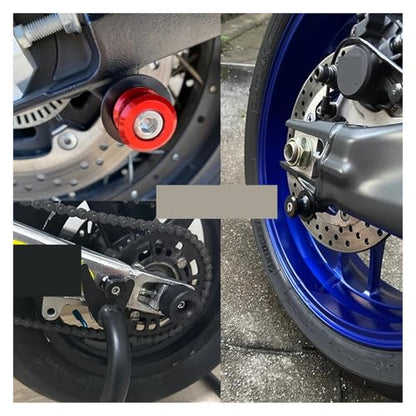 Compatible with Ducati Monster 821 Panigale 899 959 1199 1299/S/R Motorcycle Accessories Rear Stand Screw Bolt M6 Swingarm Spools Slider(Gold) - color: Gold