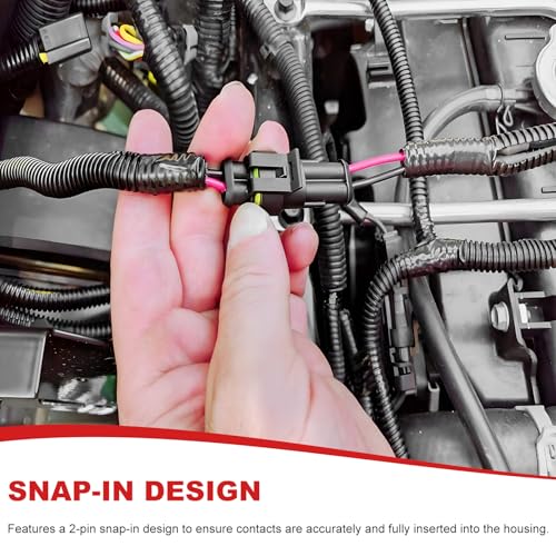 5PCS 2 Pin Way Electrical Wire Connectors, Waterproof 20 AWG Auto Electrical Connector Plug Socket Set, 2-Wire Male & Female Quick Disconnect Sealed Plug for Car Truck Boat