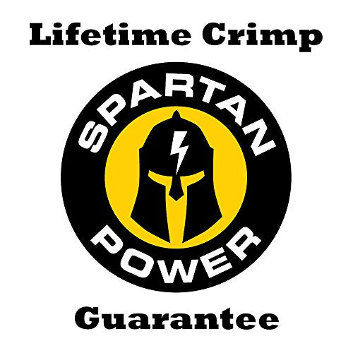 Spartan Power Battery Cable 4 Foot 1/0 Gauge AWG Wire Set 5/16" M8 Made in USA - color: 1/0 AWG-SET-5/16", size: 4-FT