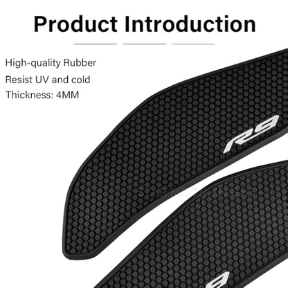 for Yamaha YZF-R9 2025- Fuel Tank Pads YZF R9 Rubber Anti-Slip Traction Stickers Decals Accessories (Left and Right) - color: Left and Right
