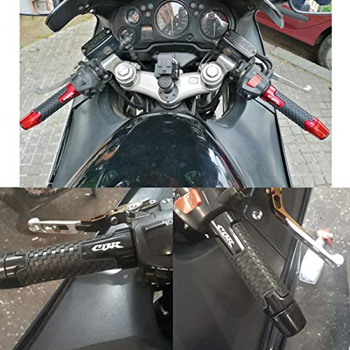 7/8" 22mm CNC Alu Motorcycle Handlebar Grips Compatible with CBR150 CBR500 CBR100F CBR1000RR CBR1100XX CBR125 CBR250 CBR300R CBR400RR CBR400F CBR450SR CBR600RR CBR600F CBR900RR CBR954RR Black - color: black, size: Handlebar Grips without Grip Ends