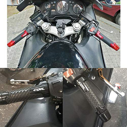 7/8" 22mm CNC Alu Motorcycle Handlebar Grips Compatible with CBR150 CBR500 CBR100F CBR1000RR CBR1100XX CBR125 CBR250 CBR300R CBR400RR CBR400F CBR450SR CBR600RR CBR600F CBR900RR CBR954RR Black - color: black, size: Handlebar Grips without Grip Ends