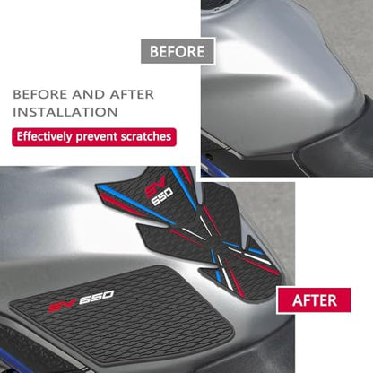 FOR SV650 SV650X Sv650 Sv650x 2026 2025 2024 2023 2022 2020-2016 Tank Grip Motorcycle Fuel Tank Pad Fuel Tank Fuel Tank Protector Protective Decal Sticker Fuel Tank Protector Fixed Non-slip Waterproof