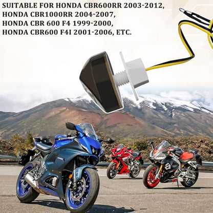 Flush Mount Motorcycle Turn Signals LED Amber Blinkers for Honda, Smoked Motorcycle Brake Blinkers, 12V Front Indicators Lights Turning Lamp for Honda CBR600RR CBR1000RR CBR600F4 CBR900(2PCS)