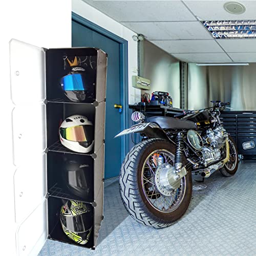 Motorcycle Helmet Storage Rack,Helmet Organize Display Cabinet for Football Helmet, Bike Helmet, Baseball Helmet - style: medium