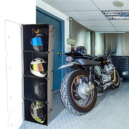 Motorcycle Helmet Storage Rack,Helmet Organize Display Cabinet for Football Helmet, Bike Helmet, Baseball Helmet - style: medium