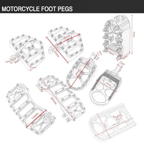 MX Wide Floorboards Foot Pegs Brake Pedal Cover Shifter Peg Kit for Harley Touring 1986-2023 Road Glide Street Glide 86-2017 Softail Fat Boy FL 2012-2016 Dyna FLD (Gold Black) - color: Gold Black