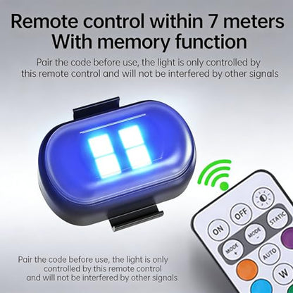 Motorcycle LED Safe Flashing Light Watertight ABS High for Day Night Anti Shock Bike Indication Light - color: A
