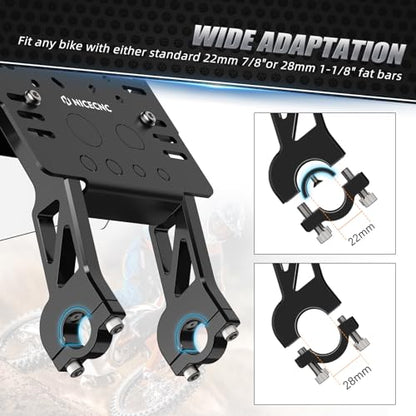 NICECNC Motorcycle GPS Mount Bracket Kit Mini Fairing + Motorcycle Handlebar Mounts Clamp Riser Aluminum See Fitment