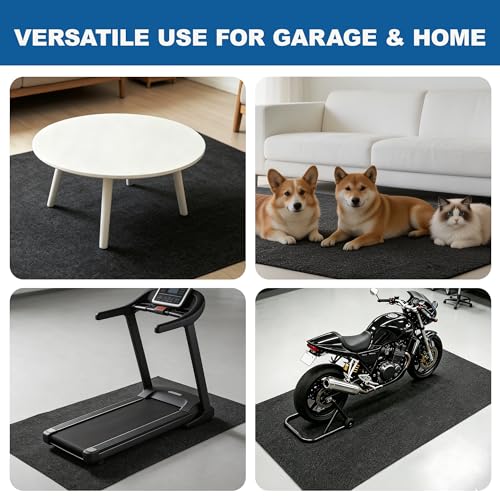 Oil Mat for Garage 36" x 59" - Premium Felt + Rubber Waterproof Backing Thickened Soft Contains Liquids Oil Spill Mat Reusable Non-Slip Maintenance Pad for Under Car Workbench Driveway Spot Protection - size: 3' x 4'11"