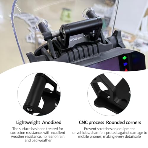 for CFMOTO 450MT MT450 Ibex 450 2024-2025 Motorcycle GPS Phone Holder Auxiliary Device Mount Navigation Extension Brackets(22mm) - size: 22mm