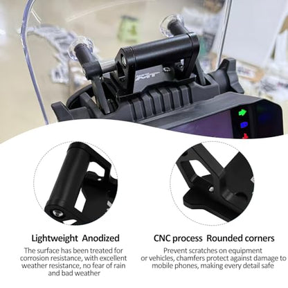for CFMOTO 450MT MT450 Ibex 450 2024-2025 Motorcycle GPS Phone Holder Auxiliary Device Mount Navigation Extension Brackets(22mm) - size: 22mm
