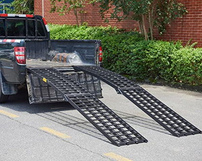 10ft Motorcycle Ramp 1500LBS Capacity, 120"x17.7" Black Truck Ramps, Loading Ramps for Pick Up Motorcycle, ATV, UTV, Dirt Bike, Lawn Mower, Golf Cart, Garden Tractor - size: W:17.7"