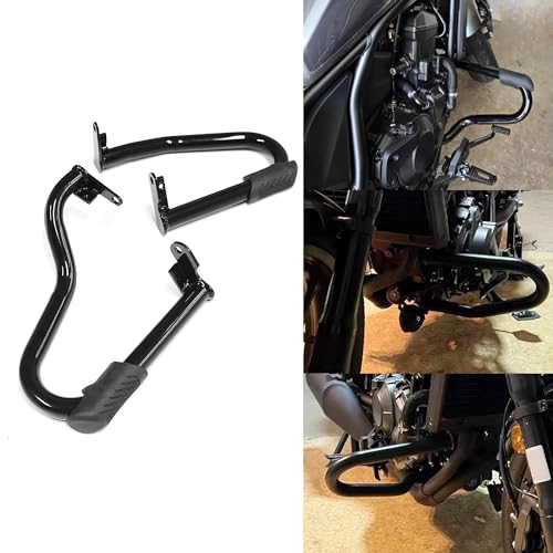 MZS Motorcycle Crash Bar Engine Guard Compatible with Rebel 1100 CMX CMX1100 DCT 2021-2025, 1.25" Highway Bars Frame Guard Tip-Over Protection Black