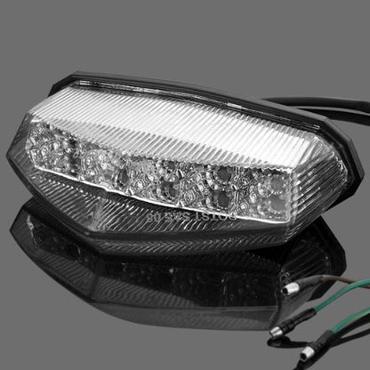 Astra Depot 1x Universal Clear Lens 10 Red LED Brake Stop Running Rear Tail Light For Motorcycle Standard Sport ATV Quad Dirt Bike