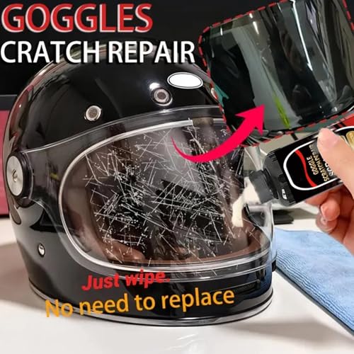 Motorcycle Scratch Remover,35ML Motorcycle Scratch Repair Paste with Sponge,Professional Motorcycles Paint Scrathes Repair for Helmet Goggles Visor Swirl Mark Removal with High Gloss Polishing Formula
