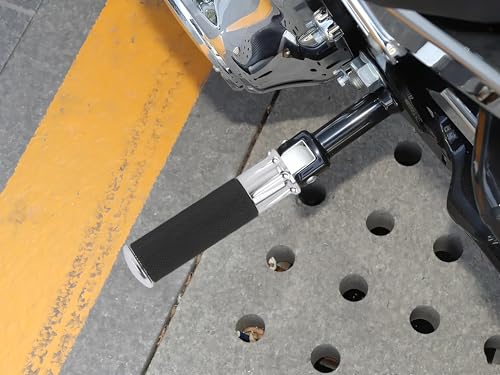 Motorcycle Passenger Foot Pegs Rear Footrest Fit for Softail Breakout 114 FXBR Deluxe FLFB Low Rider FXLR Street Bob FXBB FXDR LiveWire (Chrome) - color: Chrome