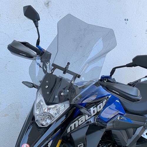 Motorcycle Tall Windscreen Windshield Screen Shield Wind Deflector Compatible with B.M.W R1200GS LC R 1200GS ADV 2014-2018 R1250GS R 1250GS Adventure 2018-2023 (Light Smoke) - color: Light Smoke