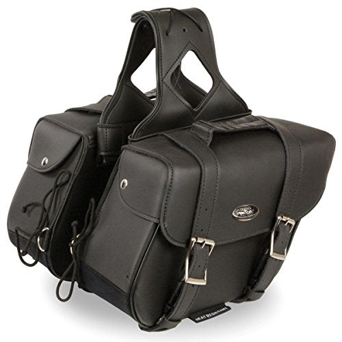 Milwaukee Leather Medium Zip-Off PVC Slanted Throw Over Saddlebags - One Size