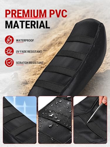 Electric Dirt Bike Seat Cover for Surron Light Bee,Non-Slip Motorcycle Cushion Cover for Sur Ron Light Bee X and S/X160/X260-Black - color: Black