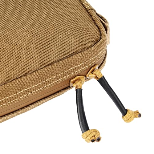 Tactical Belt Pouch EDC Waist Bag MOLLE Admin Pocket Modular Medical Kit Organizer Phone Holster Vest Pack Nylon Utility Zipper Wallet Small Gear Tool Carrier for Men Women Camping Hiking - color: Coyote Brown
