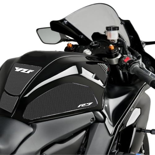 3D Motorcycle Tank Pad Gas Tank Protector Compatible with Yamaha YZF-R7 R7 3D Anti Slip Tank Pad Stickers Gas Oil Fuel Tank Pad Protectors,White - size: R7 -1