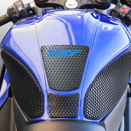 for YZF R7 YZF r7 2025 2024 2023 2022 2021 Accessories Fuel Tank Pads Protect Motorcycle Fuel Tank Stickers Fuel Tank Protection Pads Knee Anti-Slip Pads Fuel Tank Grips Tank Pads（Blue） - color: Blue