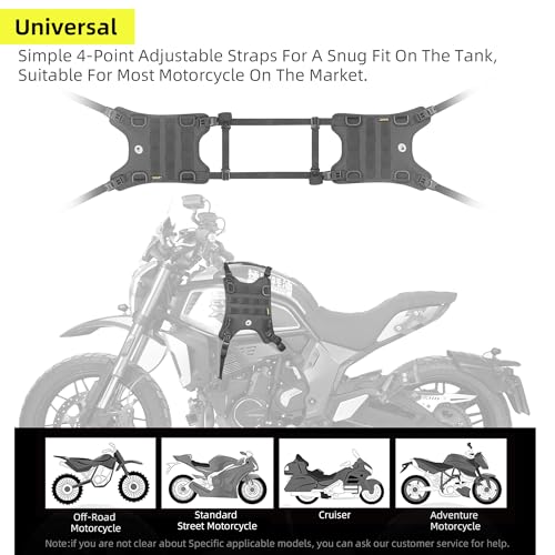 Rhinowalk Motorcycle Tail Bag Base, Universal Saddle Bag Mount - color: Black Saddle Mount, size: Fuel Tank Double Saddle