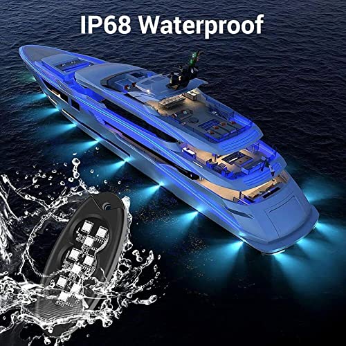 Hovano RGB LED Rock Lights, 20 Pods Waterproof Magic-RGB Multicolor Chasing Neon Underglow Music Lighting Kit with APP/RF Control for Jeep Off Road Truck Car ATV SUV RZR - size: 20 Pods Rock Lights