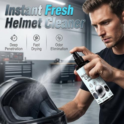 Helmet Liner Cleaner & Deodorizer Spray, Motorcycle Helmet Cleaning Kit, Motorcycle Helmet Liner Care Kit (2PCS) - color: 2PCS