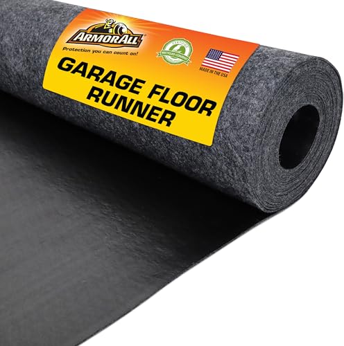 Armor All Garage Floor Runner Mat, (108" x 30'), Protects Surfaces, Transforms Garage, Absorbent, Waterproof, Durable, Trimmable (USA Made) (Charcoal) - size: 2'6" x 9' (Rectangular)