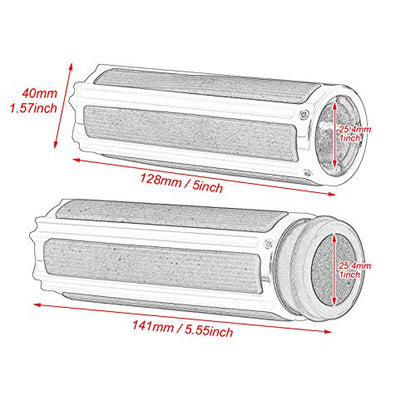 1" Electronic Throttle Defiance Handlebar Grips 25mm Hand Grips Fit for Harley Touring Street Glide Road King Road Glide Electra Glide - color: #4 Chrome
