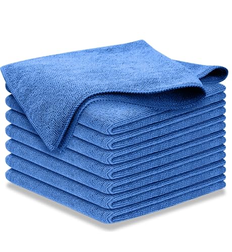 USANOOKS Premium 300GSM Microfiber Cleaning Cloth - 12.5"x12.5" High Performance - 1200 Washes, Ultra Absorbent Microfiber Towels for Cars Undercarriage, Rims & Engine Bay Cleaning - Microfiber Cloth - color: Blue, size: 12.5" x 12.5" (8 pack)