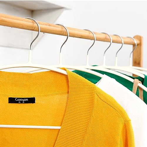 Gold Hangers 20 Pack - Heavyduty Non Slip Slimline Suit Jacket T Shirt Hangers - Space Saving (White) - color: White