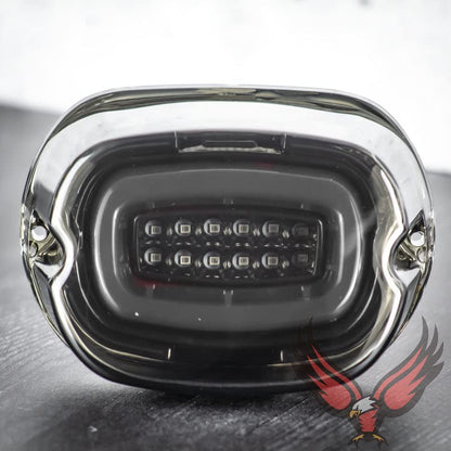 Eagle Lights HALOS Layback LED Tail Light with Turn Signals for Harley-Davidson® Motorcycles - color: Smoked