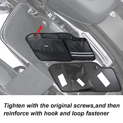 AUFER Left & Right Side Motorcycle Saddlebag Organizers Storage Bags Saddle bag Organizers Bag Compatible With For 1993-2013 Harley Touring Road King Road Glide Electra Glide Street Glide