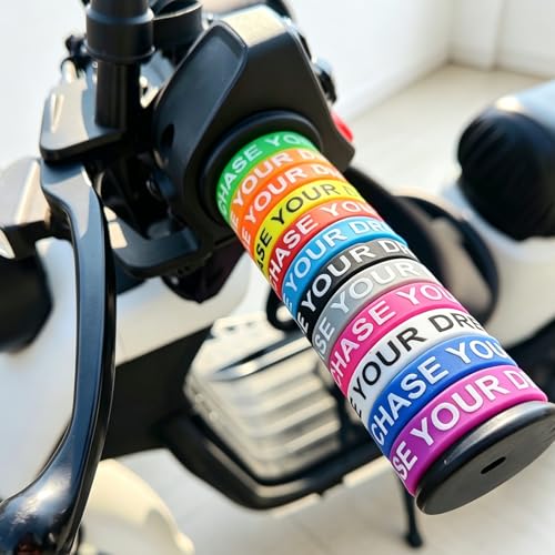 Anti-Slip Silicone Motorcycle Grips Covers - Waterproof,Wear-Resistant Grip Bands for Motorcycle & E-Bike Handlebar, Multi-Use for Fishing Rods and Hair Clippers(Set of 24)
