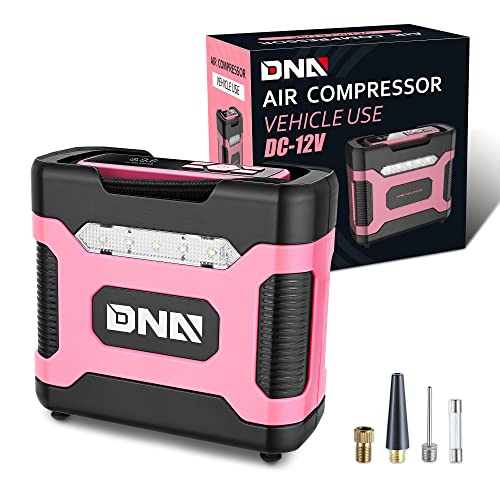 ‎DNA MOTORING TOOLS-00212 Pink 12V DC Digital Tire Inflator Portable Air Compressor with Pressure Gauge for Cars, Bicycles, Motorcycles,Balls - color: Pink