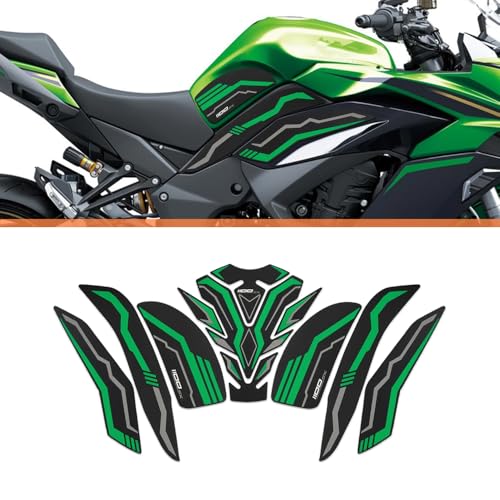 for Ninja 1100SX Ninja 1100sx 2025 2026 New Motorcycle Side Fuel Tank Pads Protector Stickers Decal Gas Knee Grip Traction (Green) - color: Green