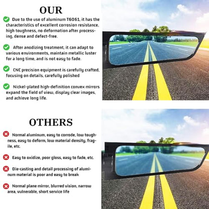 XINGWU Motorcycle Rearview Mirror Adjustable Rotating Stealth Wind Wing Side Mirror CNC Upgrade for 1290 Super Duke R Evo ABS Z650 Z900 Z1000 V4 S1000 Street Bike - size: CNC Upgraded T7075